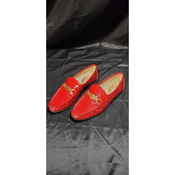 Sam Edelman Womens Lucca Bit Leather Loafer (Deep Scarlet) Size 5M - Picture 8 of 9